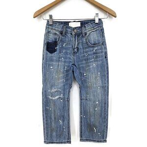 New One Teaspoon Boyfriend Jeans Girls 9-10 Blue Original Artist Denim